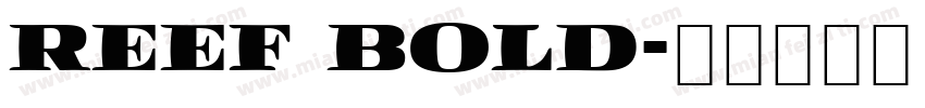 Reef bold字体转换